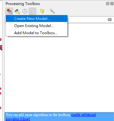 Toolbox頁面->左上齒輪圖案->Create New Model