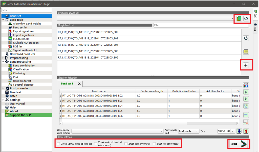 Semi-Automatic Classification Plugin