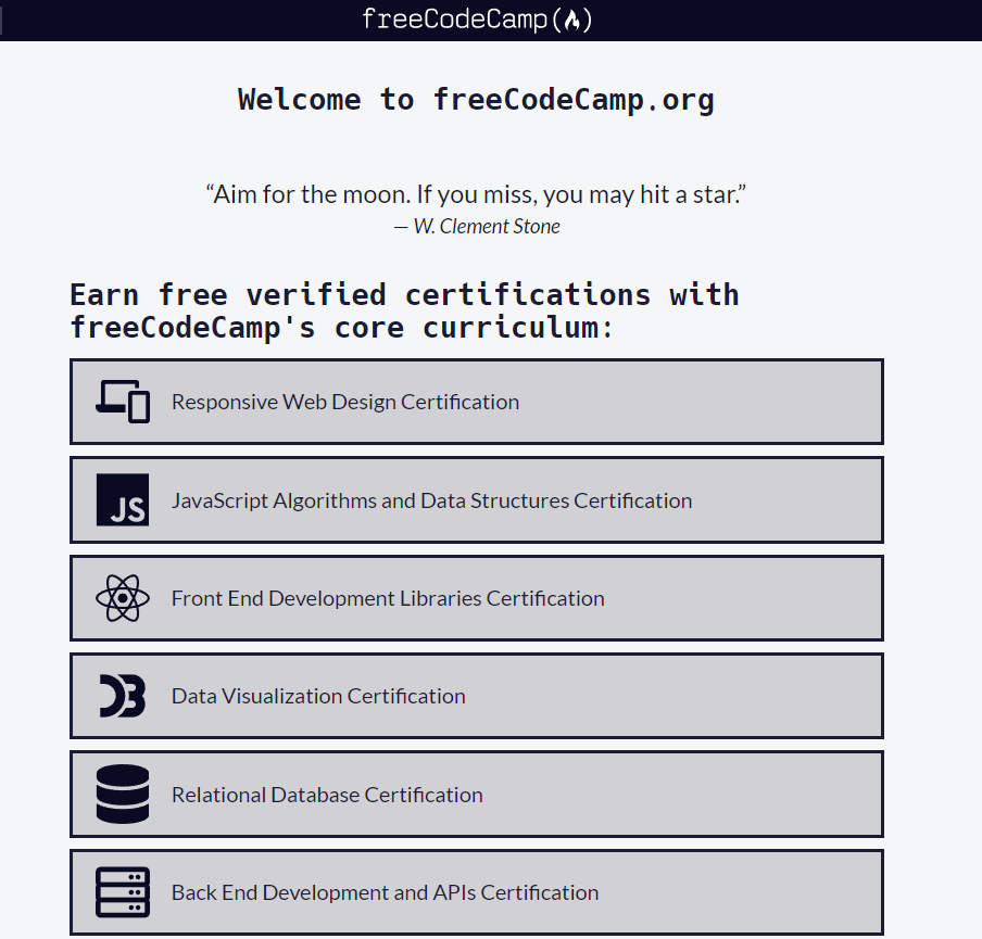 FreeCodeCamp提供不同課程的選擇
2023 6個前端自學資源推薦