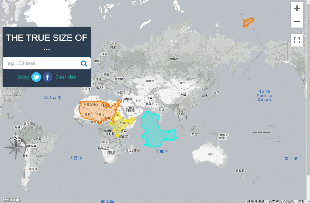 The True Size 測試影片