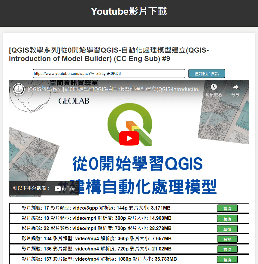 這邊筆者透過上述的Pytube+flask做為後端，寫了一個簡易的Youtube下載器